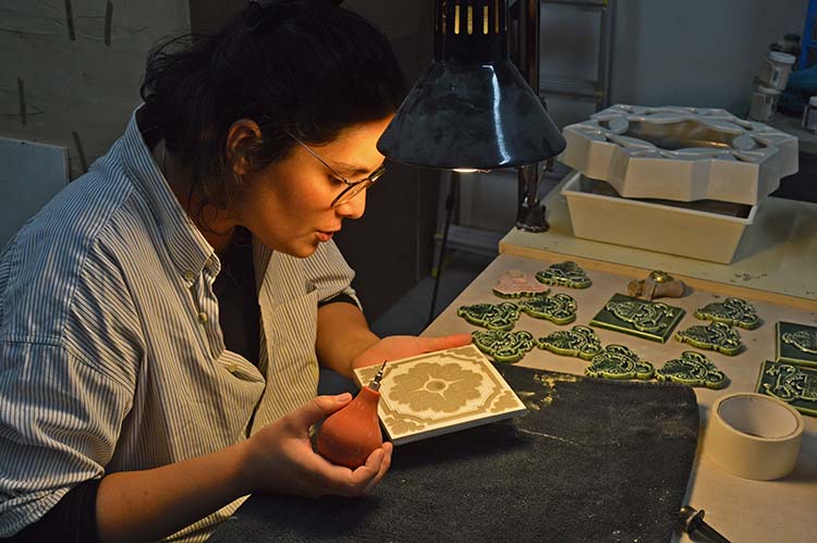 Workshop de pintura de azulejo